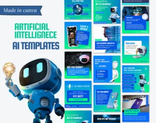 AI Artificial Intelligence software Templates| Chatbot Templates | Image Generator and Content Creator  Templates | AI Social Media Posts